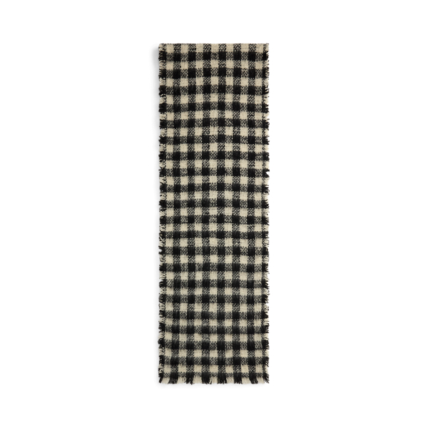 Checked Wool Scarf