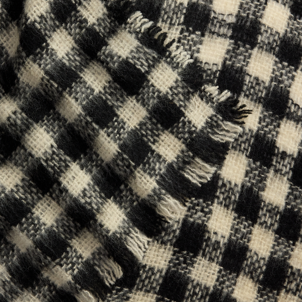 Checked Wool Scarf