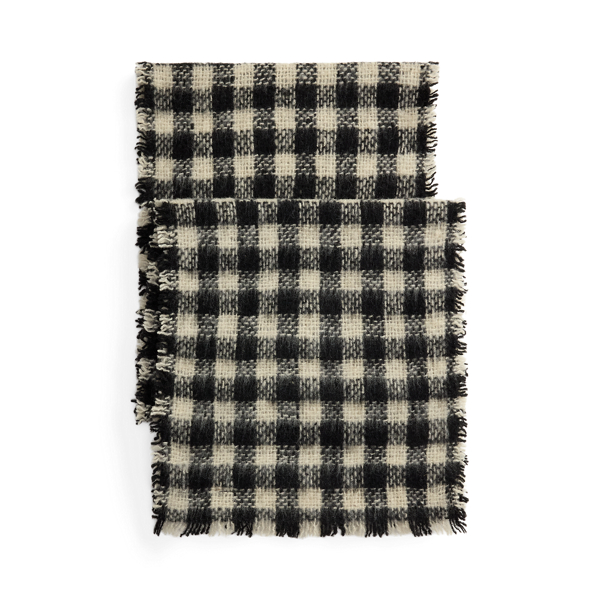 Checked Wool Scarf