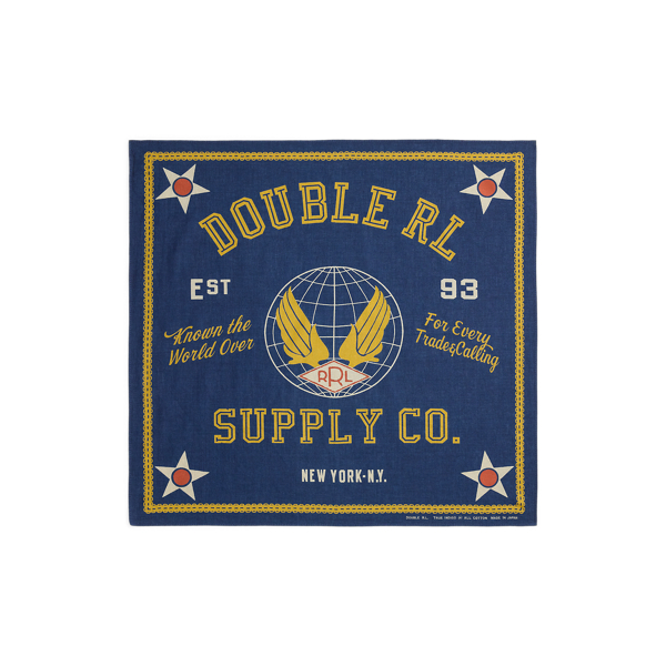 DOUBLE RL SUPPLY バンダナ ネイビー チェック ドット3枚セット DOUBLE RL SUPPLY バンダナ ネイビー チェック ドット3枚セット