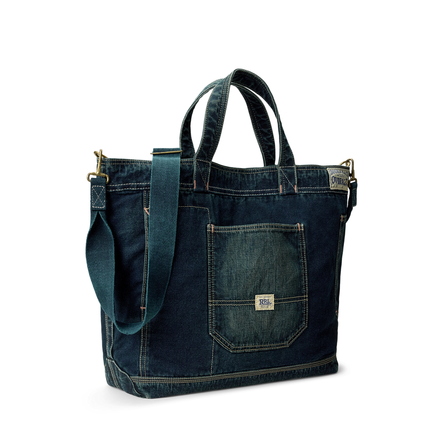 Мужская сумка Ralph Lauren Indigo Canvas Tote, цвет: Индиго — фото 1