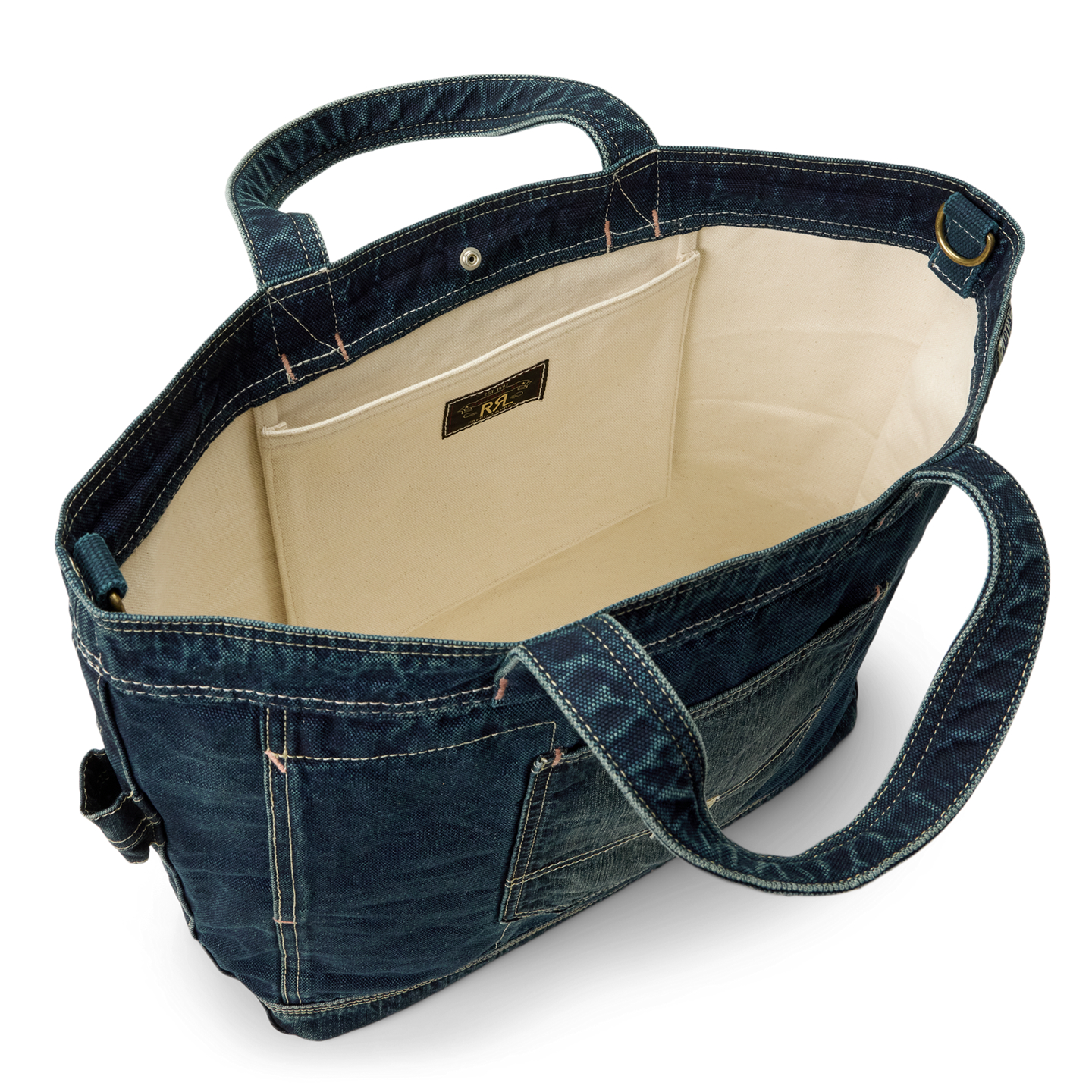 Мужская сумка Ralph Lauren Indigo Canvas Tote, цвет: Индиго — фото 3
