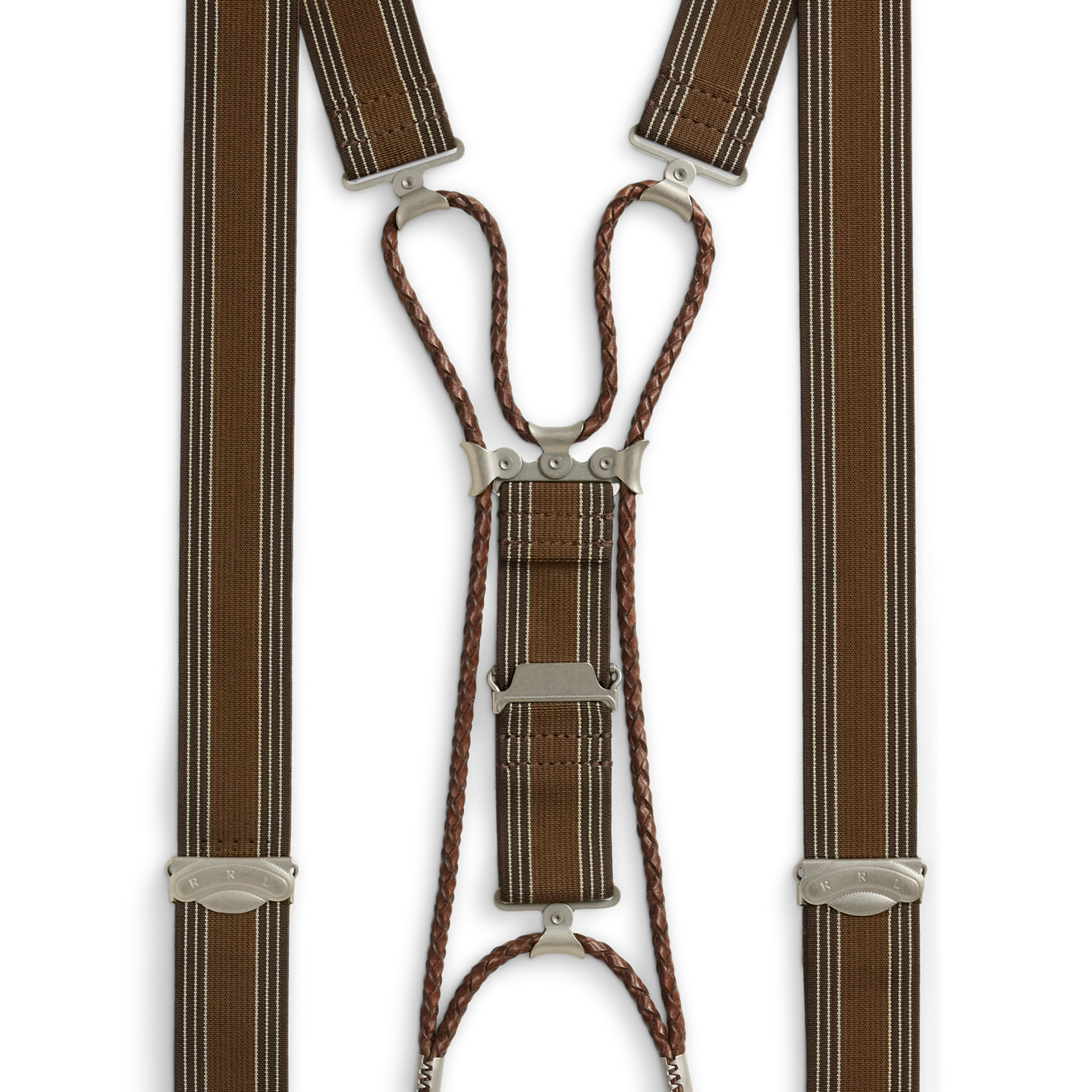 Ralph Lauren Striped Stretch Braces, цвет: Коричневый разноцветный — фото 2