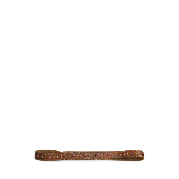 Cintura western in pelle con borchie