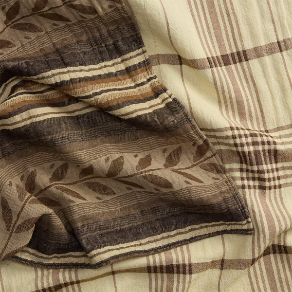 Dubbelzijdige katoenen jacquard sjaal