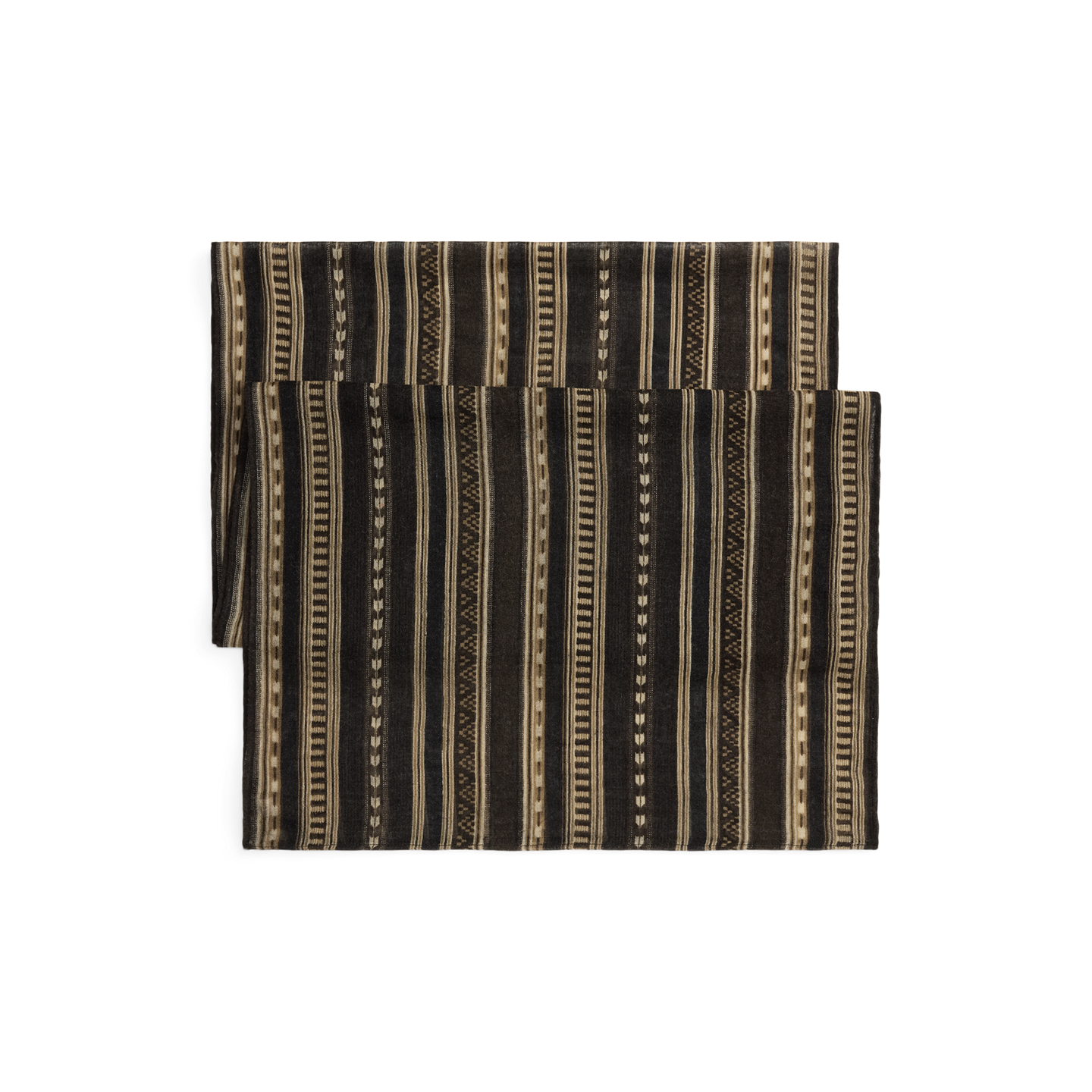 Мужской шарф Ralph Lauren Striped Wool, цвет: Чёрный разноцветный — фото 2