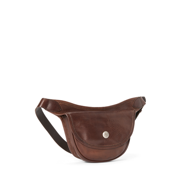 G&uuml;rteltasche aus Leder RRL in Dunkelbraun 2