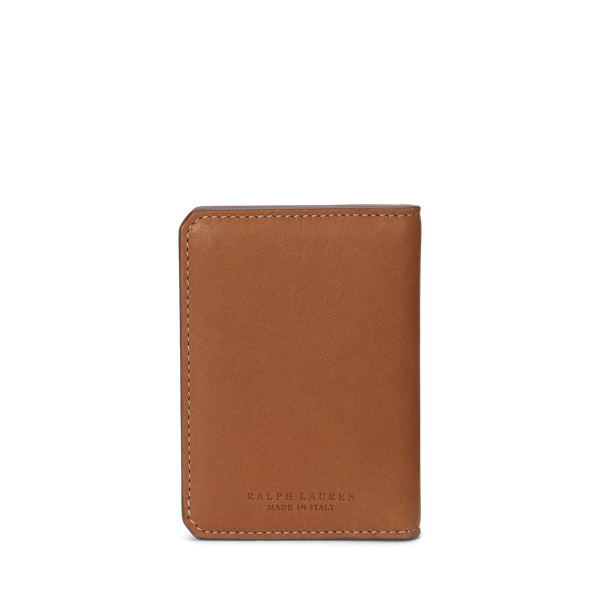 Gold Calfskin Folded Card Case Purple Label 2