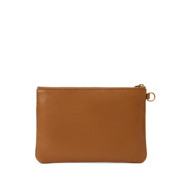 Pochette Bedford en vachette Purple Label en Or RL 2