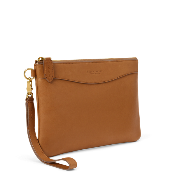 Pochette Bedford en vachette Purple Label en Or RL 3