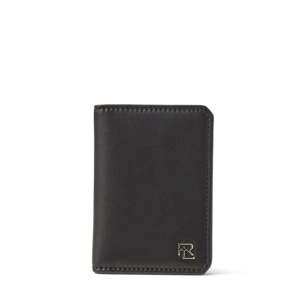 Black Calfskin Folded Card Case Purple Label 1