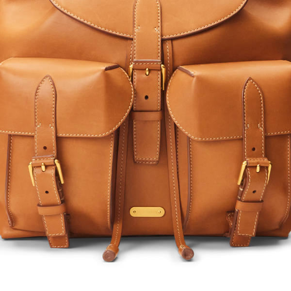 Gold Bedford Calfskin Backpack Purple Label 6