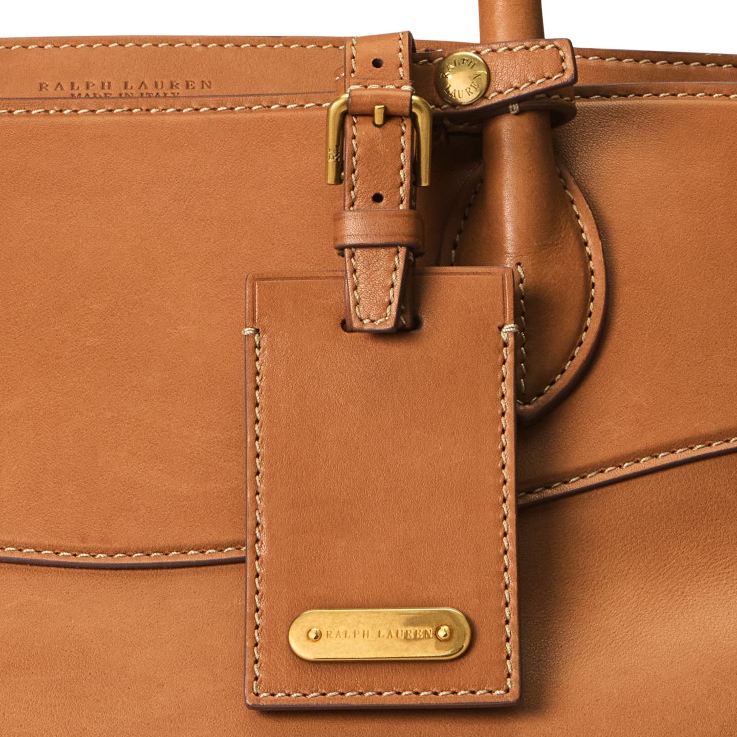 Мужская сумка Ralph Lauren Bedford Calfskin Weekender, цвет: Золотой — фото 3