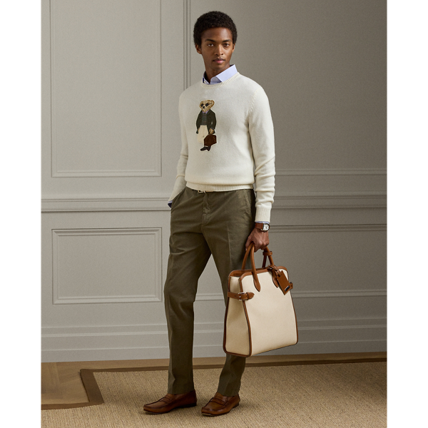 Bedford Calfskin-Trim Canvas Tote