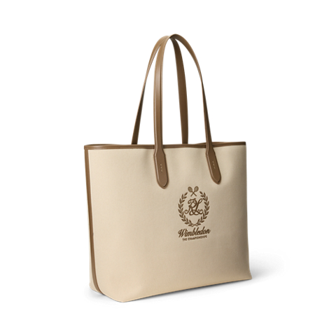 Мужские сумки Ralph Lauren Wimbledon Leather-Trim Canvas Tote