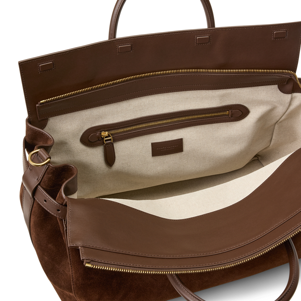 Mocha Bedford Calf-Suede Duffel Purple Label 4