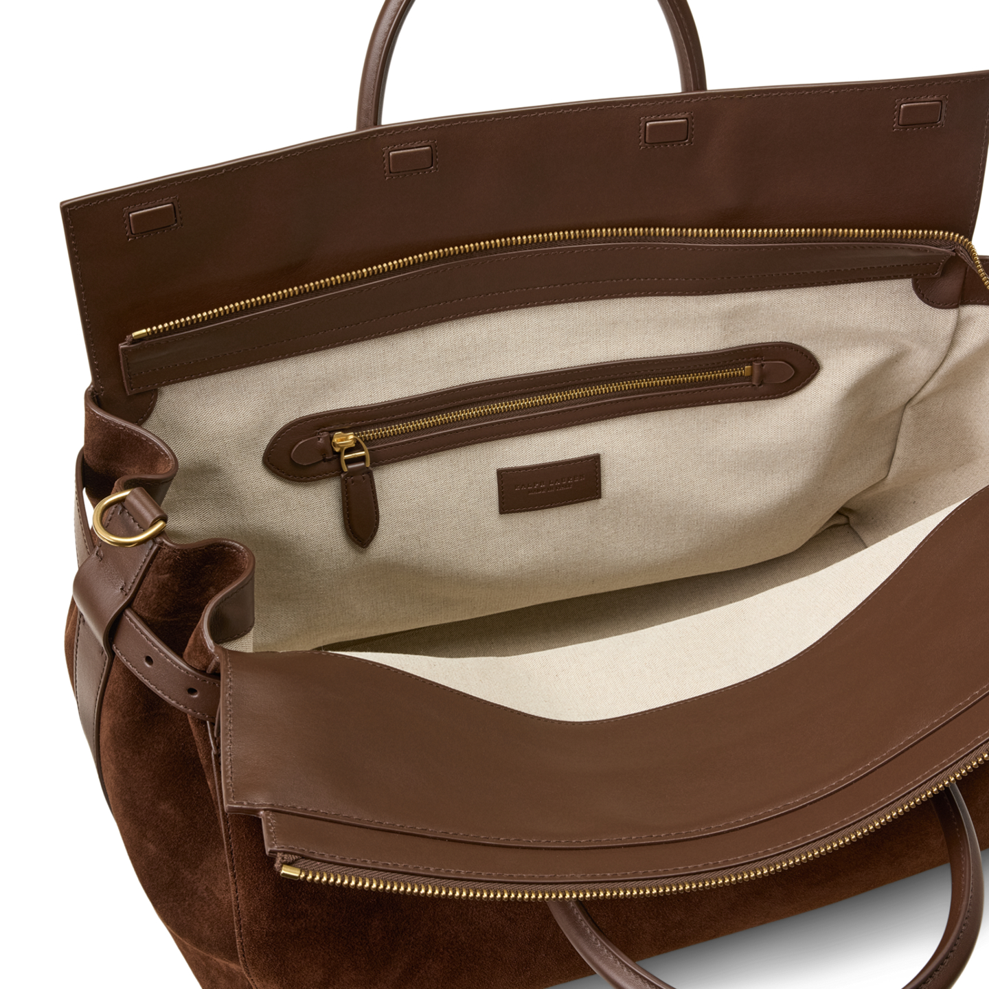 Мужская сумка Ralph Lauren Bedford Calf-Suede Duffel, цвет: Мокко — фото 2