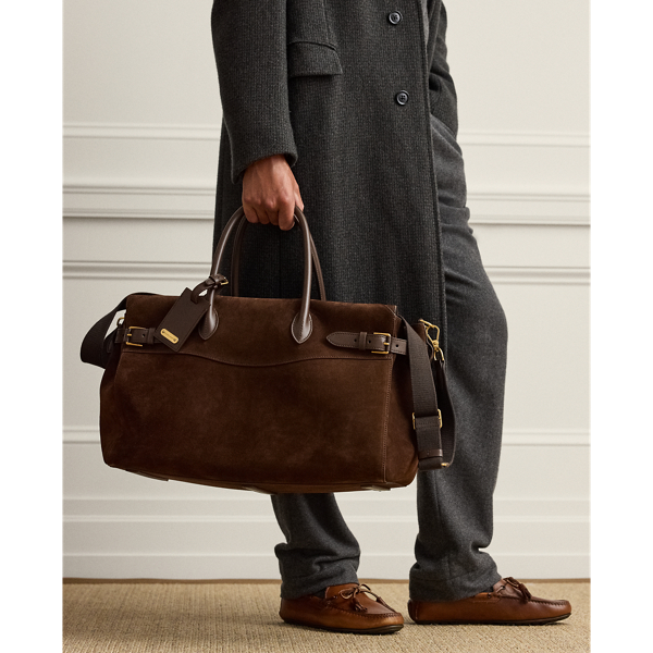 Mocha Bedford Calf-Suede Duffel Purple Label 6
