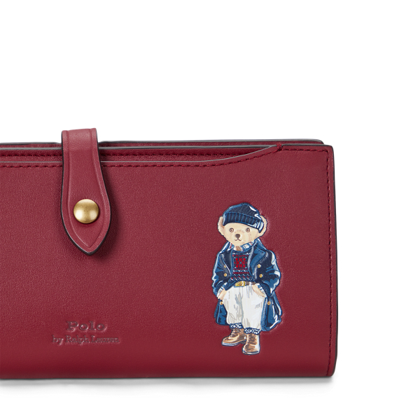 Polo Bear Leather Snap Wallet for Women | Ralph Lauren® IN