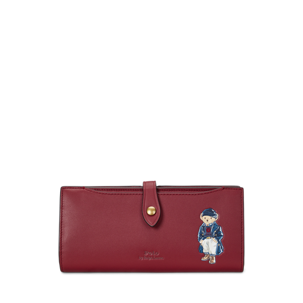 Chianti Polo Bear Leather Snap Wallet Polo Ralph Lauren 1