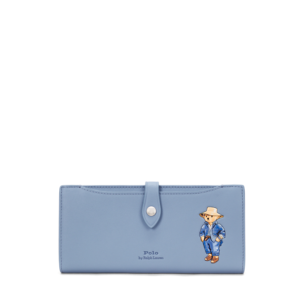 Polo Bear Leather Snap Wallet