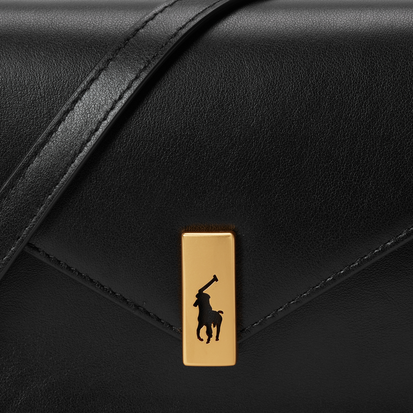 Женские кошельки Ralph Lauren Polo ID Leather Chain Wallet & Bag, цвет: Чёрный — фото 3