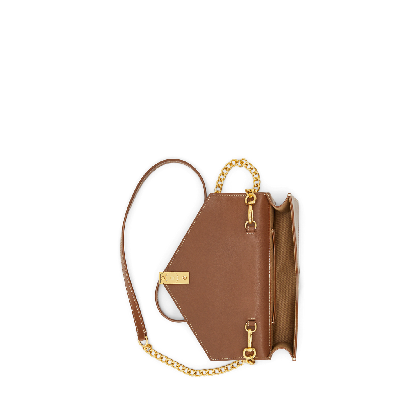 Женские кошельки Ralph Lauren Polo ID Leather Chain Wallet & Bag, цвет: Cuoio — фото 2