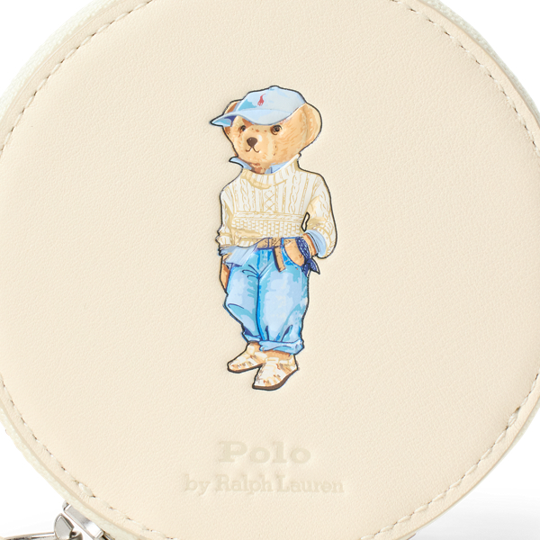Ivory Polo Bear Leather Coin Pouch Polo Ralph Lauren 4
