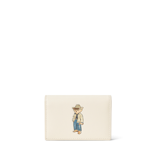 Polo Bear Leather Flapped Card Case