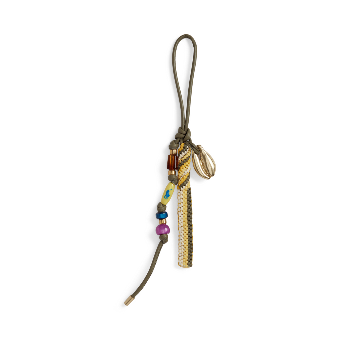 Женский брелок Ralph Lauren Beaded Leather Bag Charm, цвет: Разноцветный — фото 2