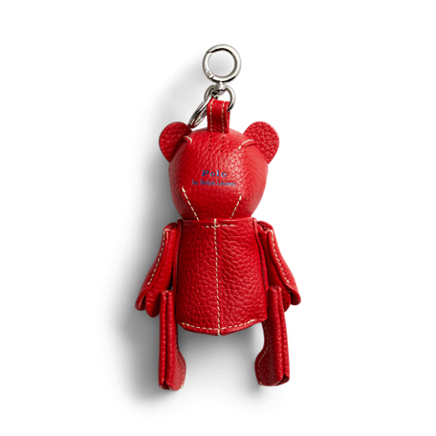 Женский брелок Ralph Lauren Polo Bear Leather Bag Charm, цвет: Вишнёвый