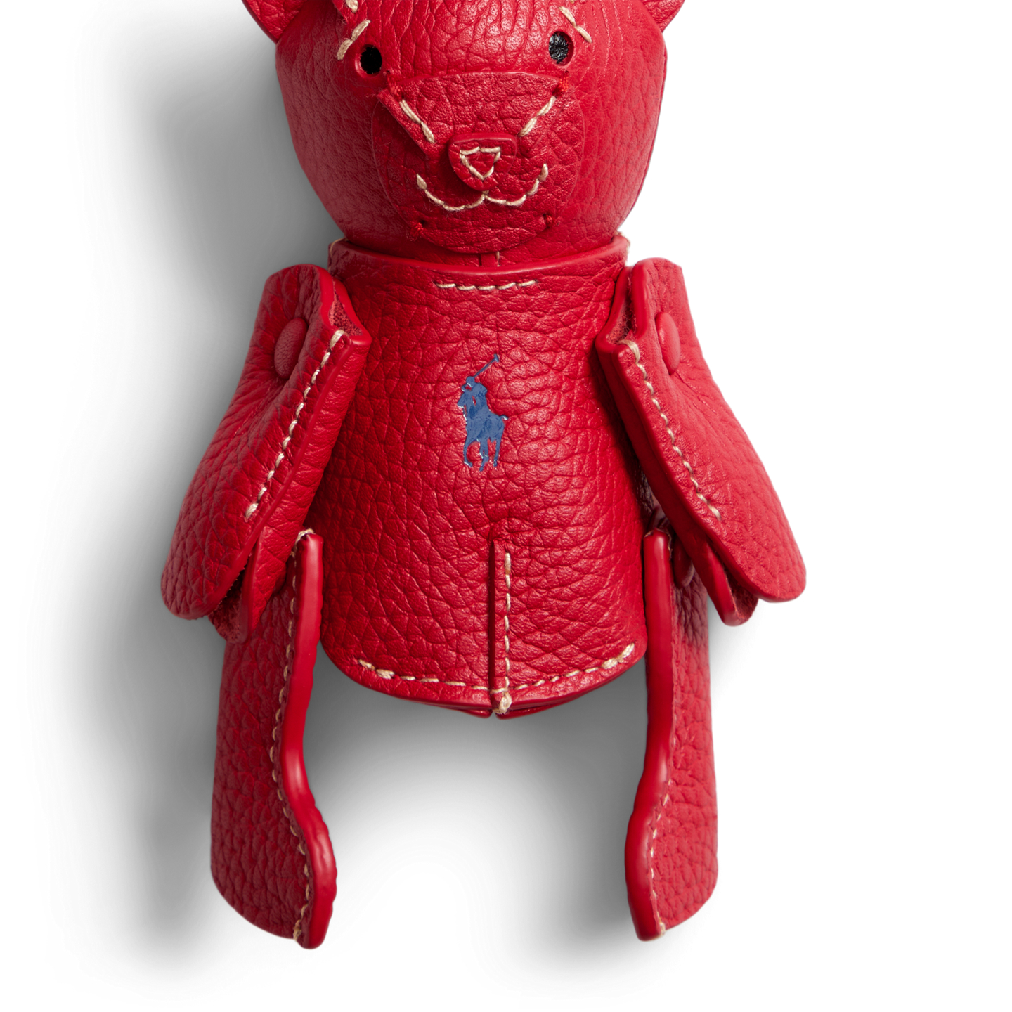 Женский брелок Ralph Lauren Polo Bear Leather Bag Charm, цвет: Вишнёвый — фото 2