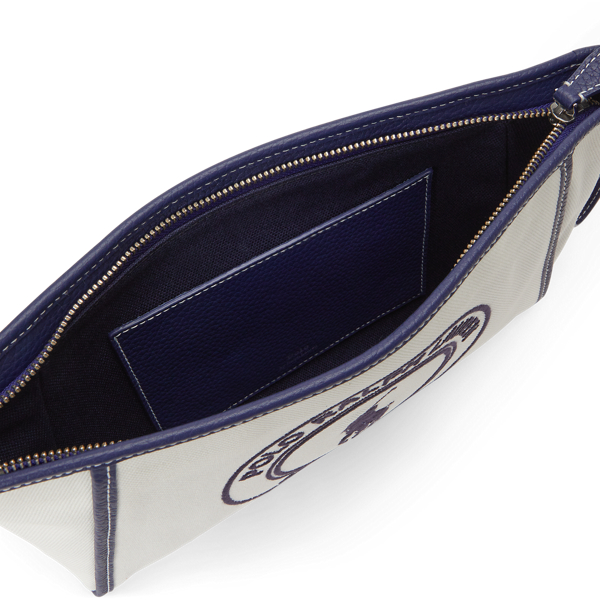 Cartera de mano Polo Play de loneta Polo Ralph Lauren en Papel 4