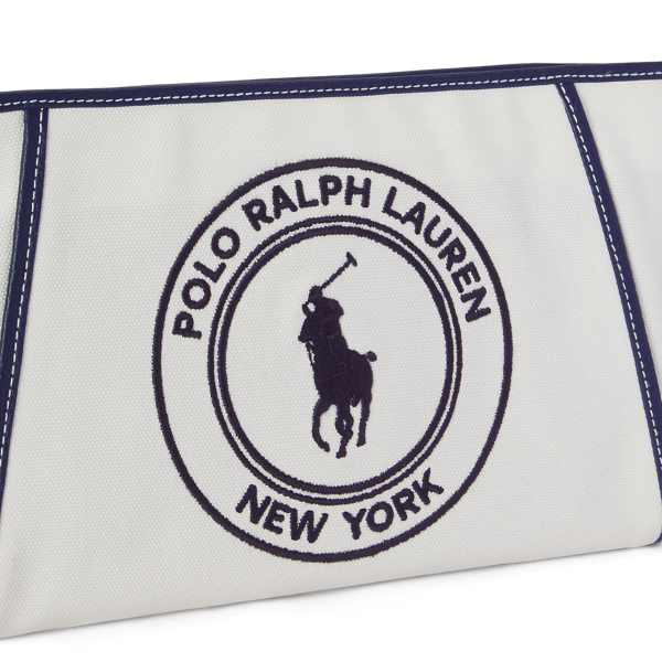 Cartera de mano Polo Play de loneta Polo Ralph Lauren en Papel 5
