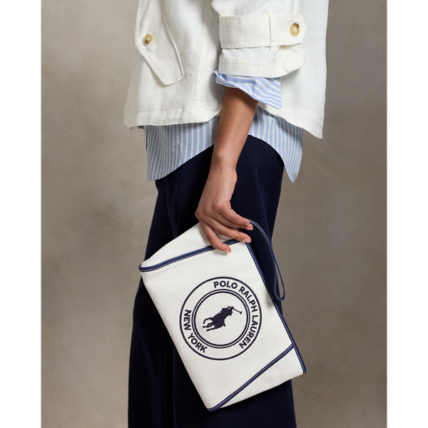 Cartera de mano Polo Play de loneta Polo Ralph Lauren en Papel 6