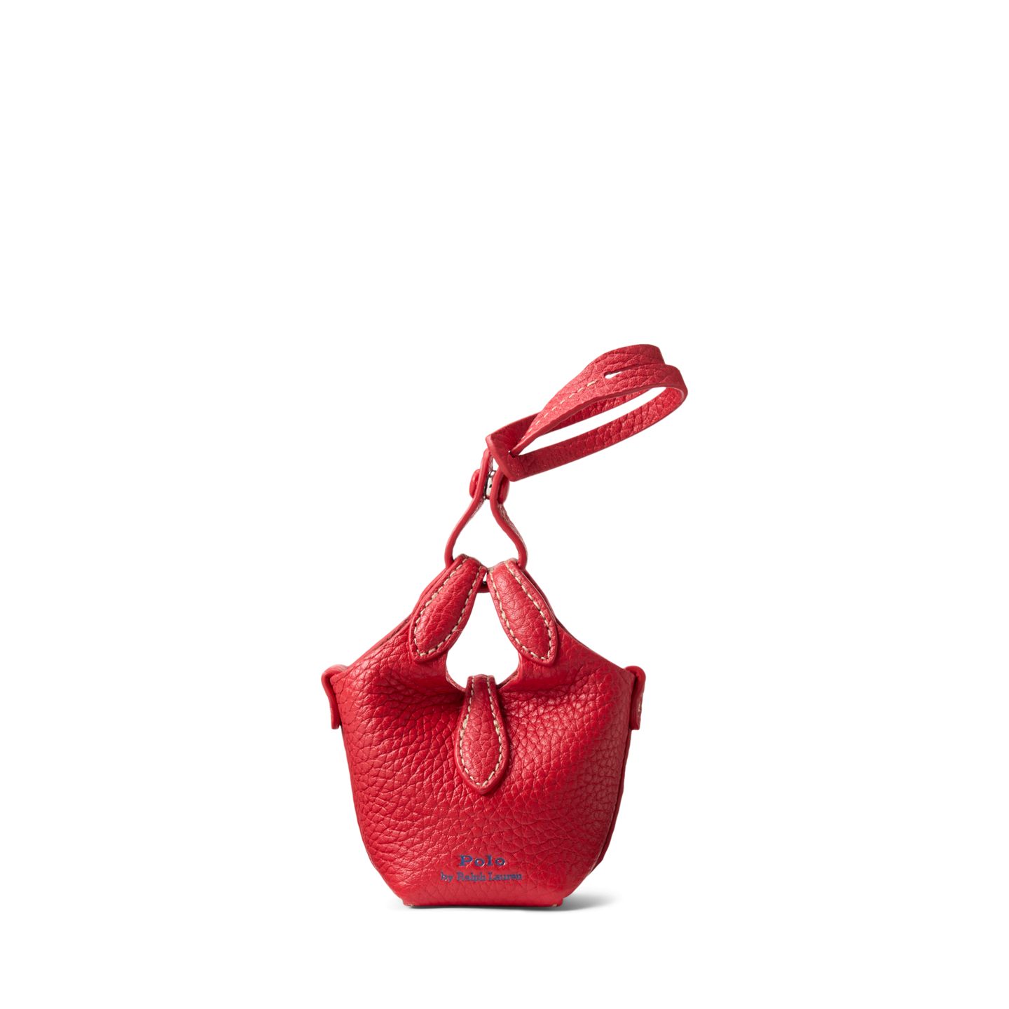 Женский брелок Ralph Lauren Polo Play Leather Bag Charm, цвет: Вишнёвый — фото 1
