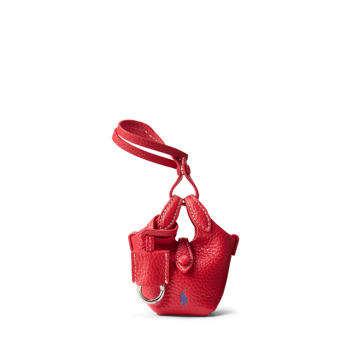 Женский брелок Ralph Lauren Polo Play Leather Bag Charm, цвет: Вишнёвый — фото 3