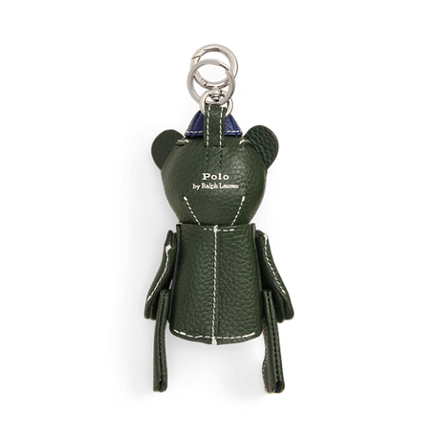 Женский брелок Ralph Lauren Wimbledon Polo Bear Leather Bag Charm, цвет: Мох