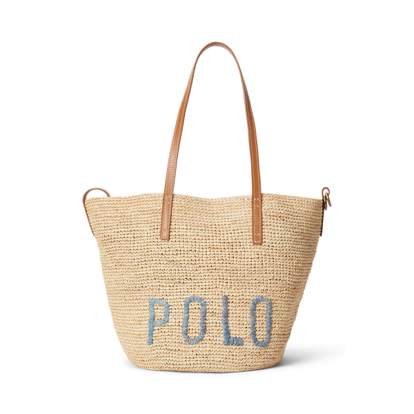 Tote media in rafia con logo