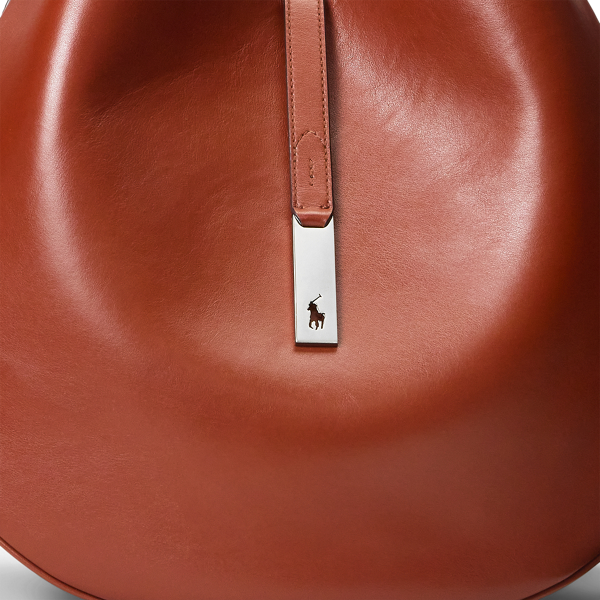 Whiskey Polo ID Calfskin Large Shoulder Bag Polo Ralph Lauren 6