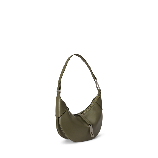 Mini sac port&eacute; &eacute;paule Polo ID en vachette Polo Ralph Lauren en Basilic 3