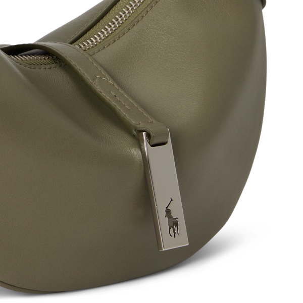Mini sac port&eacute; &eacute;paule Polo ID en vachette Polo Ralph Lauren en Basilic 6