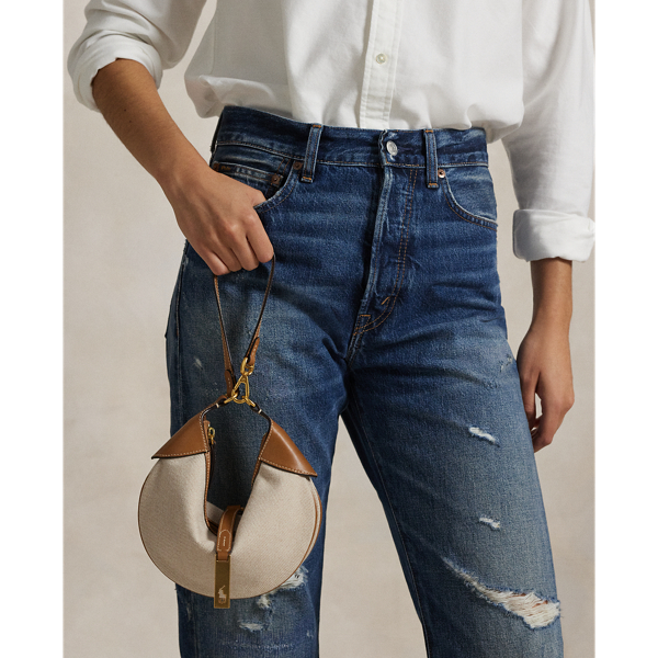 Polo ID Canvas-Leather Mini Shoulder Bag | Ralph Lauren