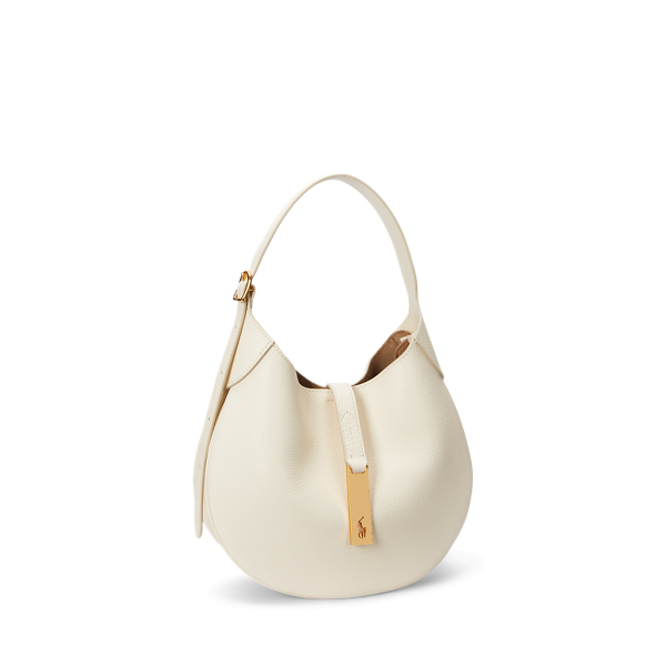 Ivory Polo ID Leather Shoulder Bag Polo Ralph Lauren 3