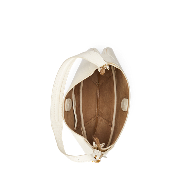 Ivory Polo ID Leather Shoulder Bag Polo Ralph Lauren 5