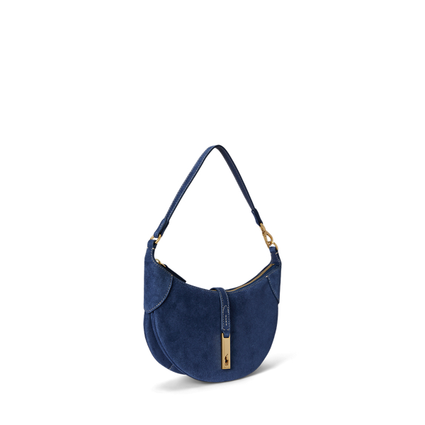 （新作）Ralph Lauren スエード ミニショルダーバッグ Polo ID スエード ミニ ショルダー バッグ（ショルダーバッグ