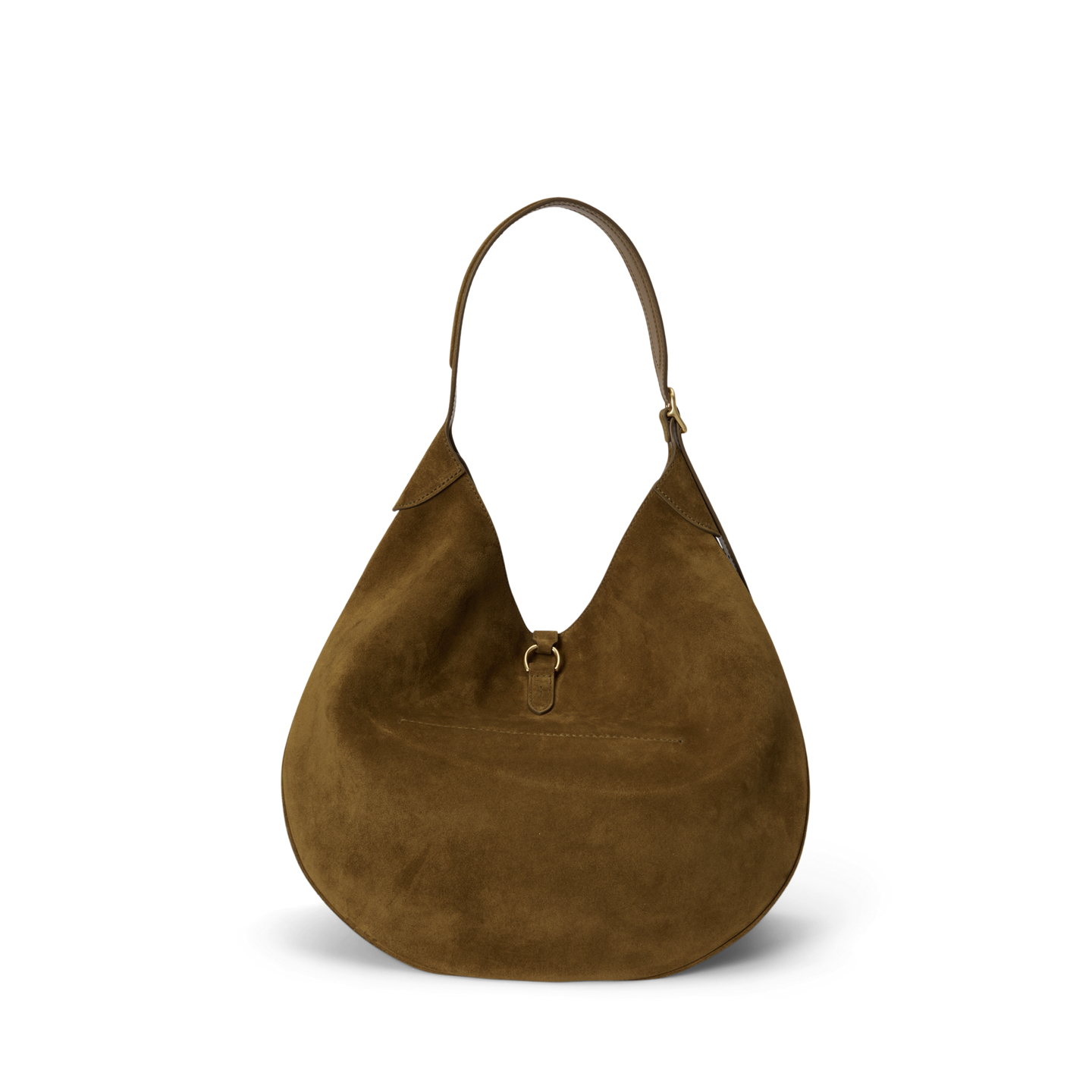 Женская сумка Ralph Lauren Polo ID Suede Large Shoulder, цвет: Artichoke — фото 2