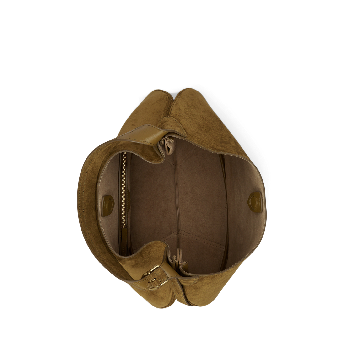 Женская сумка Ralph Lauren Polo ID Suede Large Shoulder, цвет: Artichoke — фото 3