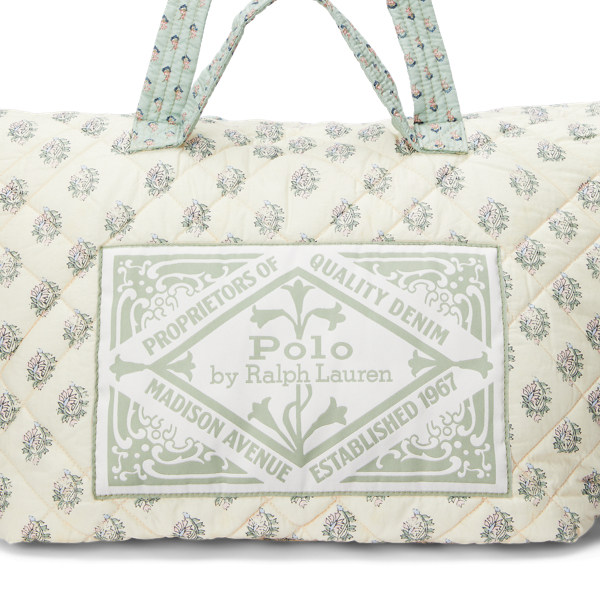 Quilted Floral Cotton Extra Large Tote