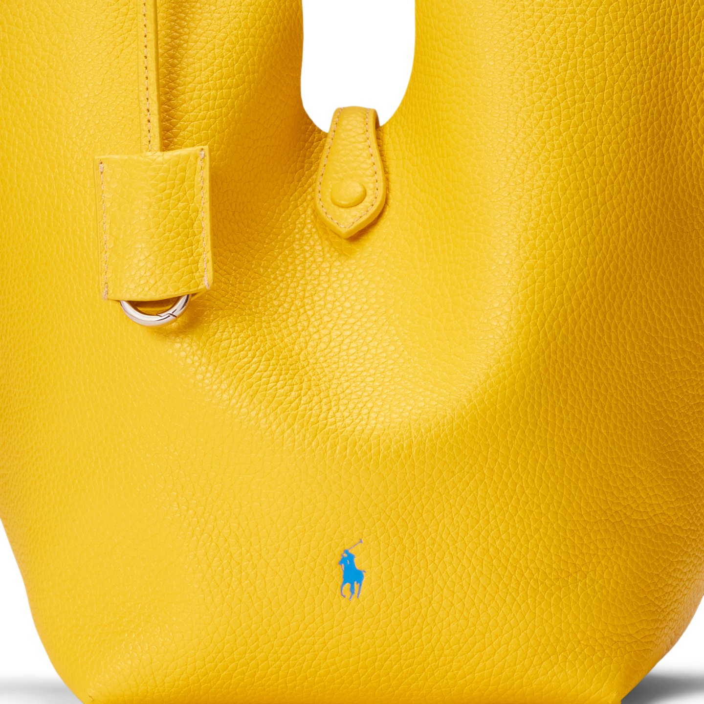 Женские сумки Ralph Lauren Polo Play Leather Tote, цвет: Жёлтый — фото 4